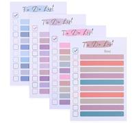 LIFKOME 4 Pièces Bloc-notes en Papier Coloré Petits Blocs-notes Bureau | Adhérence Sûre, Repositionnable et Multi-usage, Papier Lisse, pour Classes et Maisons, Planning Quotidien