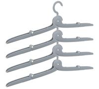 LIFKOME 4 Pièces Cintres de Voyage Pliables en Aluminium PP Bleu | Crochet Cintre Pliable, Gain de Place Placard et Valise, Usage Facile, Format Portable