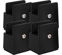 LIFKOME 4 Pièces Rehausseurs de Lit Réglables Noirs, Acier Abs, Jusqu’à | Largeur 10 à 37mm, Protection Baffle 3cm, Nettoyage Facile, Assistance Assise-debout