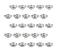 LIFKOME 400Pièces Supports à Cupcakes en Aluminium Jetables, Moules à Tartelettes Légers et Résistants à Haute Température, Argent, pour Boulangerie et Pâtisserie