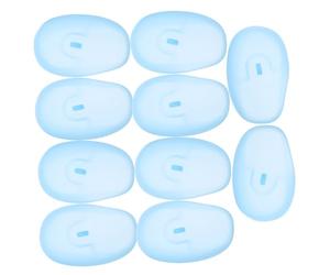 LIFKOME 6 Paires Protections Oreilles Silicone Étanches pour Coloration Capuchons Anti-débordement Adaptés Salon Maison Bain Spa Bleu Ciel