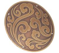 LIFKOME Applique en Laiton Sculpté Installation Facile Style Traditionnel Chinois Petits Appliques Ornement Vintage pour Meubles pour Décoration D'armoire