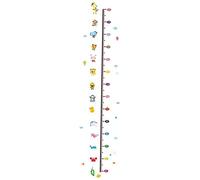LIFKOME Autocollant Mural Mesure de Taille Bébé, Motif Animal de Dessin Animé, Adhésif Réutilisable, Facile à Appliquer, Décor Chambre Garçon et Filles, Toise Murale Pratique et Ludique,