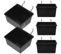 LIFKOME Bacs Utilitaires à Panneaux perforés 5 pièces, Noir, Fer et ABS, 9,1 x 8,2 x 5 cm, capacité de Charge, pour Magasin et Outils