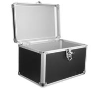 LIFKOME Boîte à Outils en Alliage D’Aluminium Noir, Étui Rigide Portable | Poignée Ergonomique, Conception Résistante aux Chocs, Rangement Flexible pour Déplacements et Travail Extérieur