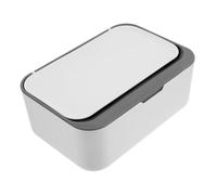 LIFKOME Boîte Distributrice Lingettes Humides et Sèches avec Couvercle Étanche Rangement Réutilisable pour Lingettes et Salle de Bain Grand Volume Design Anti-poussière Couleur Gris Foncé