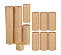 LIFKOME Boîtes en Papier pour Huiles Essentielles 12pcs, Tubes Cylindriques Khaki, Stockage Bouteilles 50ml, Boîte Élégante Minimaliste pour Présents et Bricolage
