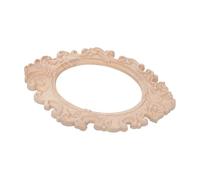 LIFKOME Cadre Décoration Vintage Ovale en Bois Style Européen Élégant Miroir Mural Couleur Kaki, Installation Simple pour Armoire Murale et Vestiaire pour Maison et Hall D'entrée