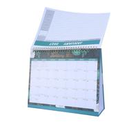 LIFKOME Calendrier de bureau vertical : Agenda annuel à spirale, calendrier de bureau hebdomadaire vierge (juillet 2026 - juin 2027), papier, suivi des habitudes, base chevalet, bleu