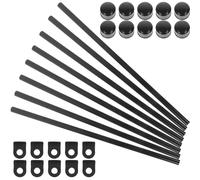 LIFKOME Cintre pour Affiches, Cadre de Peinture en Plastique, ABS Noir Rond, sans Bavure, 4 Capuchons 2 Crochets X10, pour Décoration Murale et Restaurant