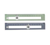 LIFKOME Compas et Règle Droite en Plastique 2pcs pour Dessiner des et Mesurer, Outil de Dessin pour Élèves et Ingénieurs en Classe ou en Cartographie