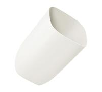 LIFKOME Corbeille à Papier Blanche en Pp, Petite Poubelle Solide pour Chambre et Bureau, Style Moderne, Facile à Nettoyer et Organiser Déchets