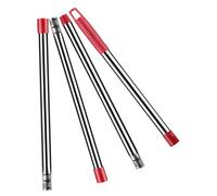 LIFKOME de Inoxydable de Rechange Acier en Sections Manche Balai 4 Rotatif Plastique et Installation Facile Multifonction Adapté pour Balai Serpillère Nettoyage