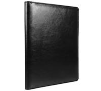 LIFKOME Dossier de Conférence Dossier D'affaires A5 Noir en Pu Clips Métalliques, Porte-stylo Flexible, Compartiments Transparents et Porte-cartes de Visite