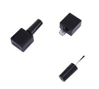 LIFKOME Flacons Vides Facile à Utiliser pour Vernis à Lot de 12 en Verre Noir 10ml Pinceau et Bouchon Nail Art ou Voyage