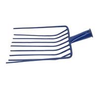 LIFKOME Fourche en Acier Pelle à Charbon Robuste en Acier Bleu Multifonction à Neuf Dents pour Jardinage et Barbecue Outil pour Terrasse et Jardin