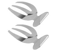 LIFKOME Griffe de salade en acier inoxydable 2 pièces avec design à trois dents antirouille pour service à salade en cuisine familiale et restauration