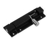 LIFKOME Loquet à Verrou Coulissant Apparence Simple et Élégante en Alliage D'aluminium Noir Design Antieffraction, Compatible pour Portes Intérieures et Portails