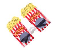 LIFKOME Lunettes Amusantes Forme Pop-Corn en Plastique pour Fête et Mascarade, Accessoires de Festival Créatifs et Originaux pour Amis et Familles