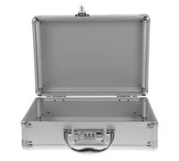LIFKOME Mallette en Aluminium Argent pour Outils Boîte De Rangement Portable avec Serrure À Code avec Poignée pour Activités Extérieures Petite Taille 1 Unité