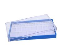 LIFKOME Organisateur de Pièces D'horlogerie Bleu, Petit Bac en Plastique Couvercle Transparent, Plateau de Rangement pour Accessoires Montre, pour Réparation et Atelier Horloger