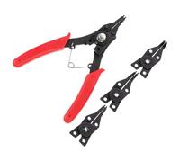 LIFKOME Pince à Circlips 1 Set Complet Multifonction en Acier Rouge pour Retirer Bagues Internes et Externes, Outil Pratique pour Usage Professionnel et Domestique