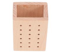 LIFKOME Porte-Embouts Bois 18 Trous Support de Fraise pour Accessoires Manucure Bloc Rangement pour Forets Bureau Salons de Manucure et Usage Domestique