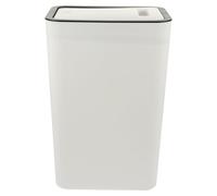 LIFKOME Poubelle à Pression Étroite 10l en PP Cuisine et Maison | Couvercle Intégré, Stockage Grosse Capacité, Blanc Moderne, Usage Intérieur, Design Simple et Réutilisable