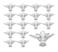 LIFKOME Rétro Pieds de Meubles 20 Pièces en Alliage de Zinc | Vis, Décoratifs Argentés, Installation Facile, pour Coffre de Rangement et Coffret Ancien