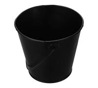 LIFKOME Seau Cendre Noir en Tôle pour Barbecue Extérieur, Récipient Résistant la Chaleur Collecteur D'huile Graisse pour Barbecue et Cuisson en Plein Air