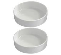 LIFKOME Soucoupe de Pot de Fleurs 2pcs en Céramique Blanche Ronde Plateau à Bonsaï Prévient Écoulement d'eau et Sol pour Plantes D'intérieur et D'extérieur