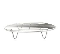 LIFKOME Support à vapeur inox 30 cm avec coussin isolant thermique, pieds 5 cm, grille de cuisson multifonction pour poisson et œufs dans cuiseur électrique et cuisson vapeur domestique