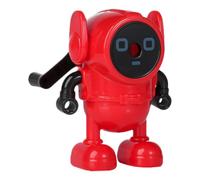 LIFKOME Taille-crayon pour Garçon et Filles et Étudiants Manuel, Affûteur Manuel, Robot Dessin Animé, Plastique et Fer, Rouge, Léger, Simple, pour t Bureau