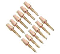 LIFKOME Vis Auto-perceuse Double Filet en Acier au Carbone pour Charnières de Porte Métallique, Lot de 12 Pièces, Finition Or, Installation de Mobilier Moderne