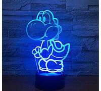Lifme Yoshi 3D Led Usb Lampe Jeu De Bande Dessinée Figure Super Mario Acrylique Nouveauté Éclairage De Noël Cadeau Rgb Touch Télécommande Jouets