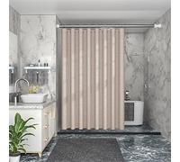 Lifup Rideau de Douche Tissu Lavable Anti Moisissure, Rideaux Baignoire Lavable en Machine, Rideaux de Douche Imperméable Beige 120x200cm