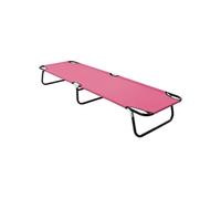 vidaXL Chaise longue pliante Acier Rose