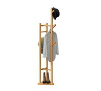 LigedamaiEU Porte-Manteau en Bambou à Assemblage Facile, Support d'arbre de Hall d'entrée avec Cintre Multifonctionnel au Sol for Chapeaux, vêtements, Sacs à Main