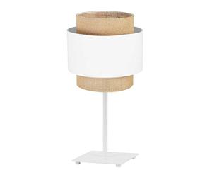 Light-Home Abajour Lampe de Chevet Chambre - Moderne Lampe De Table pour Chambre et Salon Élégante Lampe à Poser E27-47,5x20 cm - À 1 Lumières - Blanc et Jute