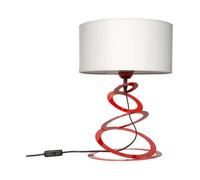 Light-Home Abajour Lampe de Chevet Chambre - Moderne Lampe De Table pour Chambre et Salon Lampe à Poser E27 - Rouge et Blanc