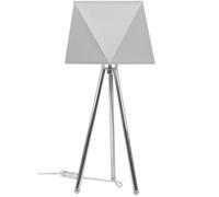 Light-Home Abajour Lampe de Chevet Chambre - Moderne Lampe De Table pour Salon Élégante Lampe à Poser Chrome et Gris
