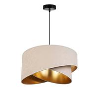 Light-Home Abat Jour Suspension Luminaire Lustre Industriel Milan - Moderne Abat Jour Plafond pour Chambre Salon et Cuisine - en Metal - Crème II