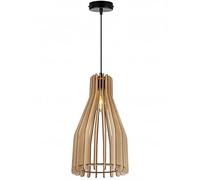 Light-Home Abat Jour Suspension Luminaire Lustre Industriel Timber - Moderne - en Metal et Bois - À 1 Lumières - Forme unique I