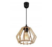 Light-Home Abat Jour Suspension Luminaire Lustre Industriel Timber - Moderne Abat Jour Plafond pour Chambre Salon et Cuisine - en Metal et Bois - À 1 Lumières - Moderne