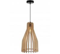 Light-Home Abat Jour Suspension Luminaire Lustre Industriel Timber - Moderne Abat Jour Plafond pour Chambre Salon et Cuisine - en Metal et Bois - À 1 Lumières - Forme unique