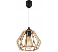 Light-Home Abat Jour Suspension Luminaire Lustre Industriel Timber - Moderne Abat Jour Plafond pour Chambre Salon et Cuisine - en Metal et Bois - À 1 Lumières - Moderne