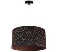 Light-Home Abat Jour Suspension Luminaire Lustre Industriel Werona - Classique Abat Jour Plafond pour Chambre Salon et Cuisine - en Metal - Noir et Cuivre - 23 x 45 cm