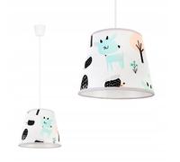 Light-Home - BAMBI - Abat Jour Suspension Luminaire Lustre - E27 - Classique 1-Lumières - Bleu clair et Orange