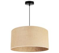 Light-Home Juta Abat Jour Suspension Luminaire Lustre - Moderne Abat Jour Plafond - Métal et Tissu - E27-1-Lumières 45 cm - Noir Base et Jute