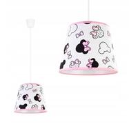 Light-Home - MINNIE - Abat Jour Suspension Luminaire Lustre - E27 - Classique 1-Lumières - Blanc et Rose